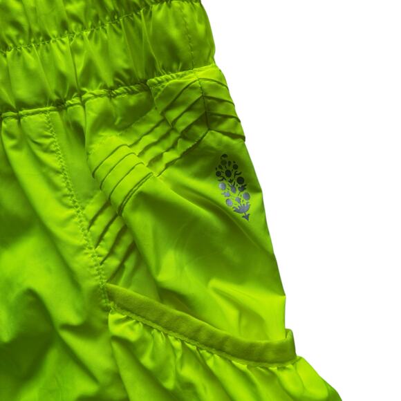 FP Movement The Way Home Shorts Neon Yellow Large Lined Active Running Gym - Picture 3 of 13